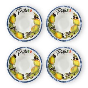 Piatto-pasta-23-limoni-set-da-4 Pasta Lemon Plate set Ø23