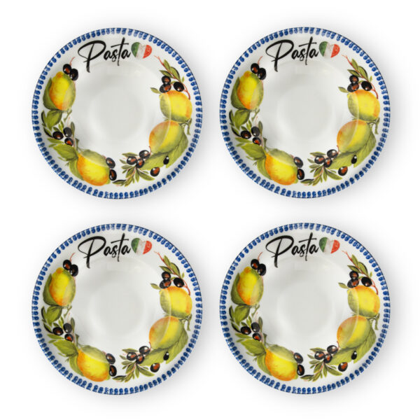 Piatto-pasta-23-limoni-set-da-4 Pasta Lemon Plate set Ø23