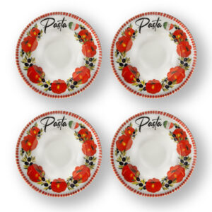 Piatto-pasta-23-pomodoro-set-da-4 Tomato Pasta plate set Ø23