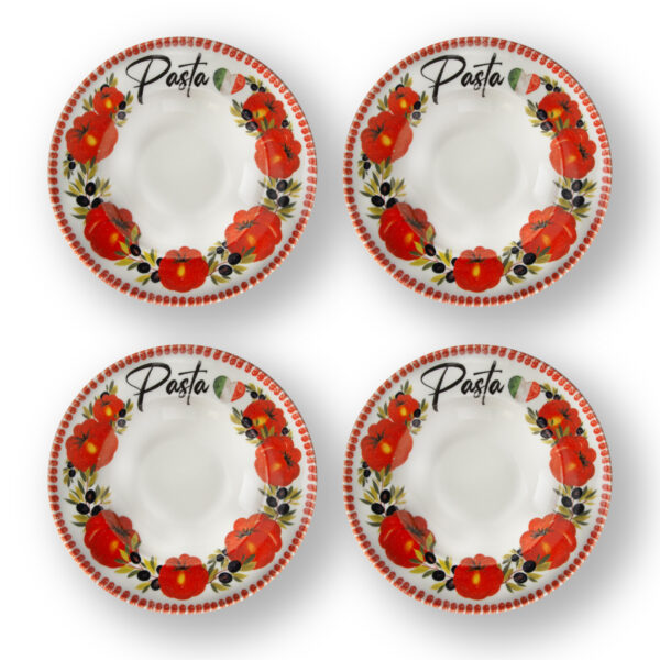 Piatto-pasta-23-pomodoro-set-da-4 Tomato Pasta plate set Ø23