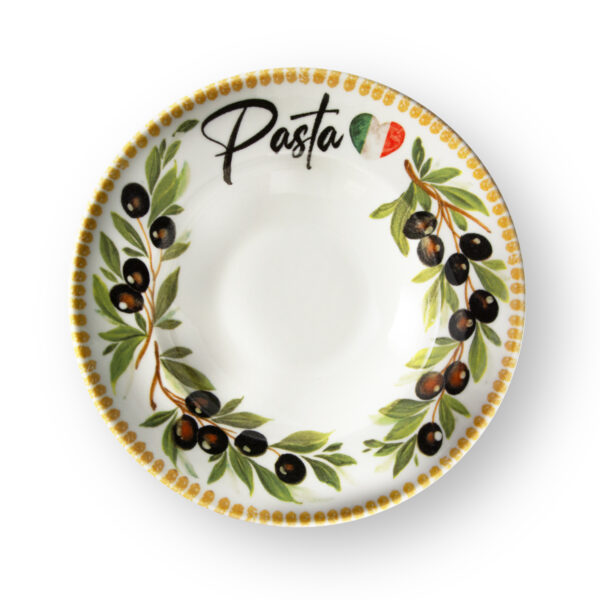 Piatto-pasta-27-olive Olive pasta plate set Ø27