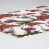 Placemat decorated with red mushrooms