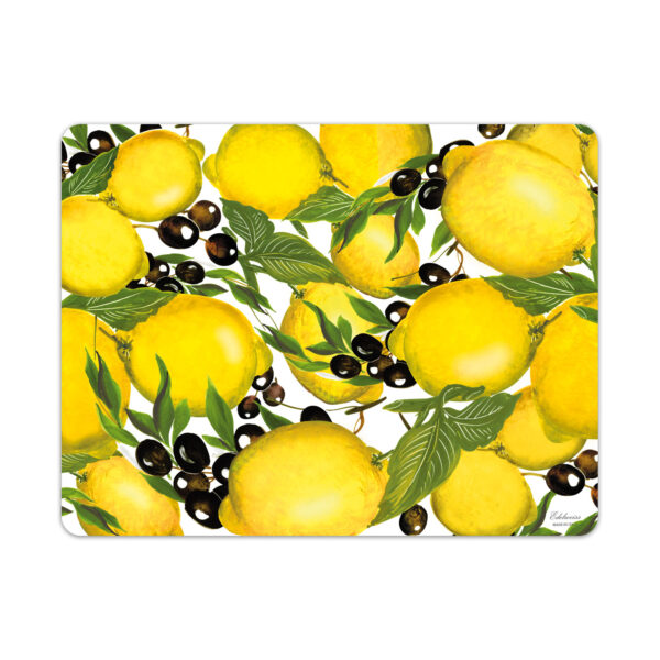 Tovaglietta-limoni-e-olive-sopra_ok Decorated placemat lemons and olives
