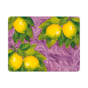 Placemat Lemons with purple background