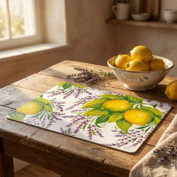 Tovaglietta-limoni-lavanda-ambientata-ok-1 Placemat Lemons and lavender