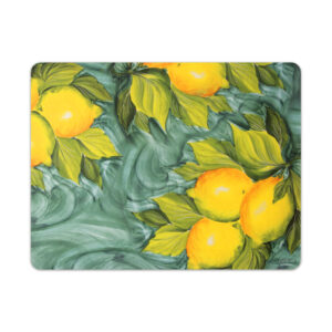 placemat decorated with lemons
