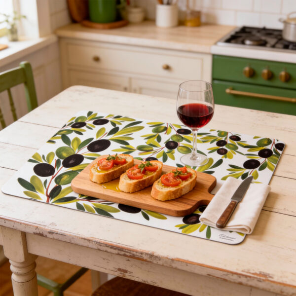 Placemat with olives