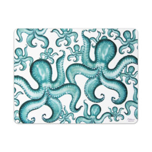 Tovaglietta-polpi-tiffany-sopra Placemat decorated with octopuses