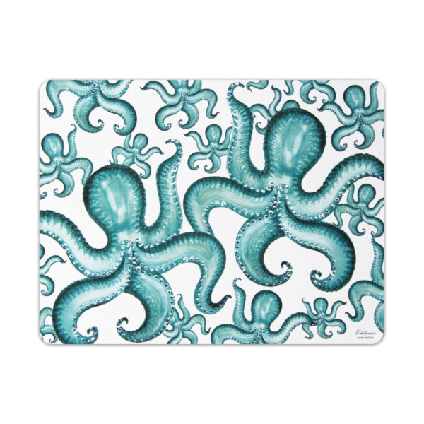 Tovaglietta-polpi-tiffany-sopra Placemat decorated with octopuses