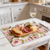 placemat with decorated roses