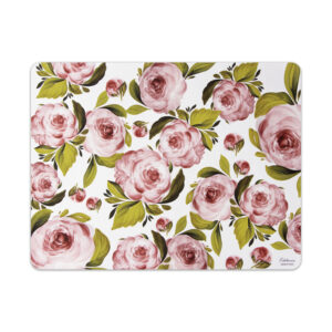 placemat with decorated roses