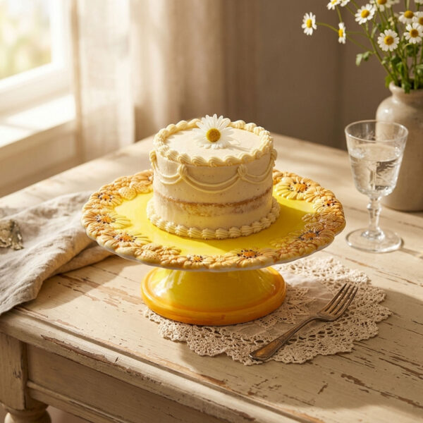 alzata-piccola-margherite-gialla-ambientata-ok Cake stand small with yellow daisies
