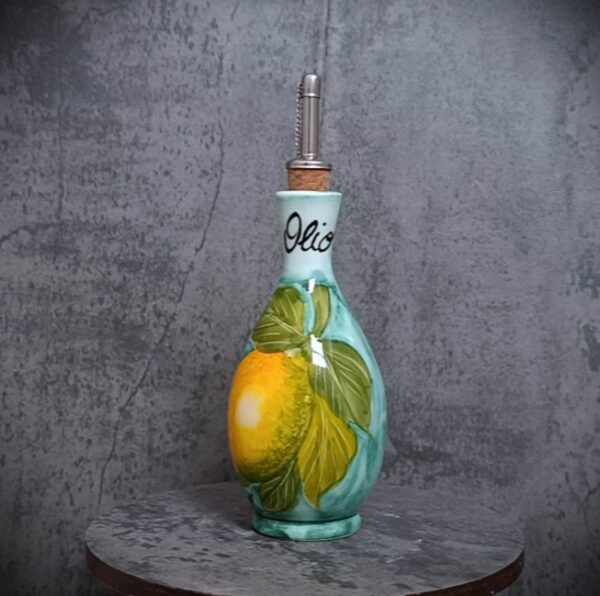 Olive oil ceramic jar lemons 250 ml