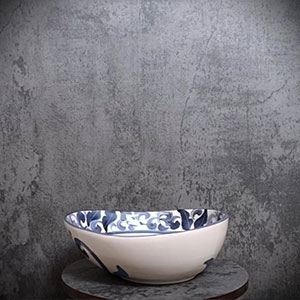 anteprima-ciotola-damascato-blu-da20-video-ok Ceramic bowl decorated lemons damask blue 19