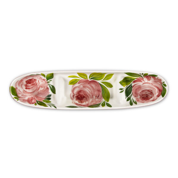 Appetiser tray with roses