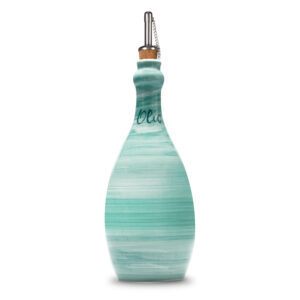 Handpainted olive oil ceramic jar tiffany 750