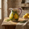 Pitcher with lemons and lavender