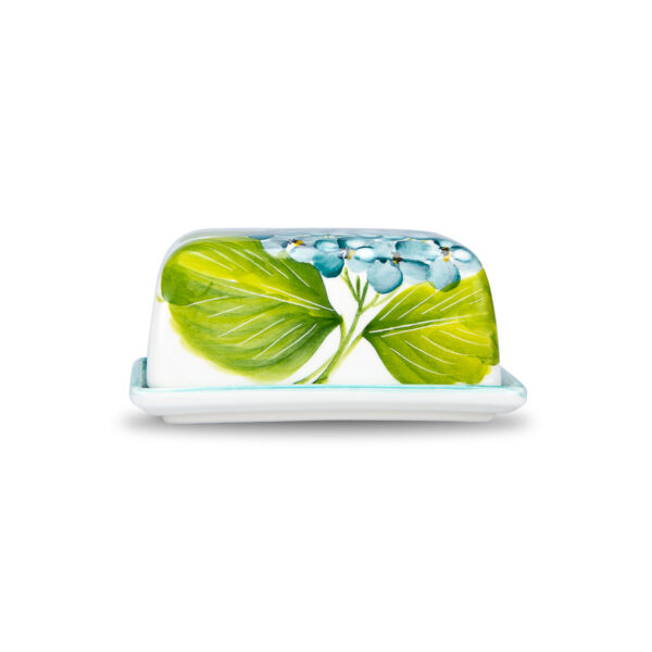 burriera-ortensie Butter holder with hydrangeas