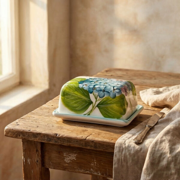 burriera-ortensie-ambientata-ok Butter holder with hydrangeas