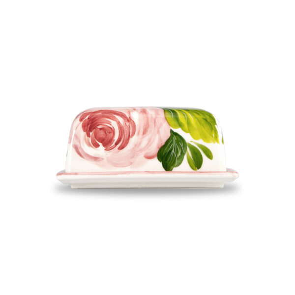 Butter holder with roses