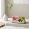 Butter holder with roses
