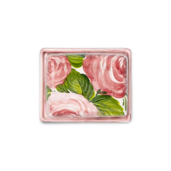 Butter holder with roses