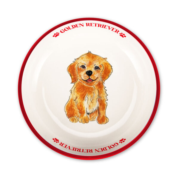 ciotola-17-golden-retriever-sopra Medium Bowl with Golden Retriever