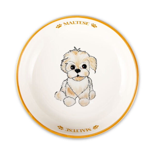 Medium Bowl with Maltese