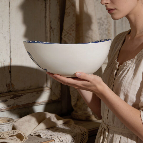 ciotola-da-28-damascato-blu-ambientata-3 Bowl Ø28 with Blue Damask & Lemons
