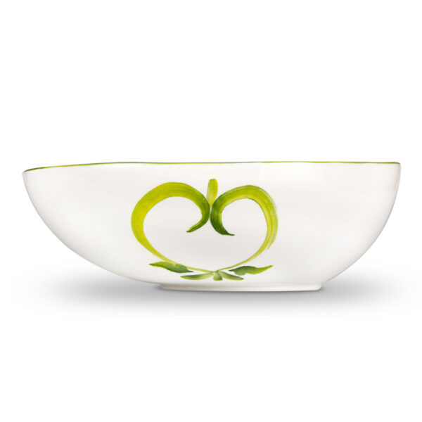 ciotola-grande-limoni-damascato-verde Ceramic bowl decorated lemons damask green 34