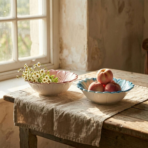 ciotola-media-rosa-ambientata-ok Pink daisy bowl Ø23