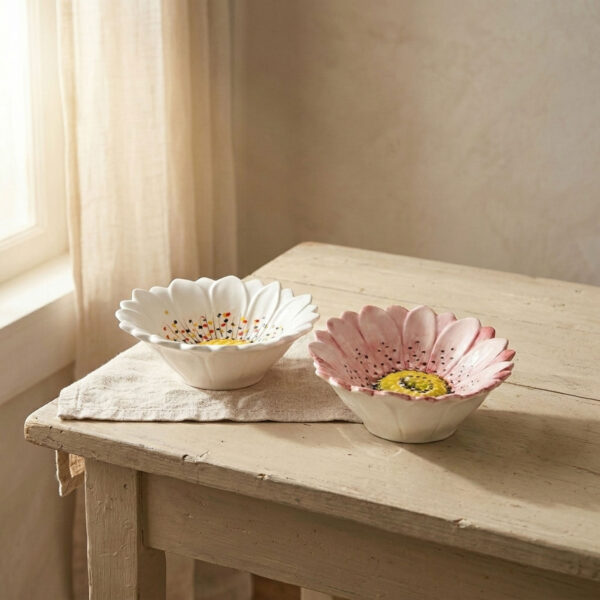 ciotole-margherite-piccole-rosa-bianca Bowl Ø17 daisy