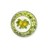 Ceramic bowl decorated lemons and green damask 14