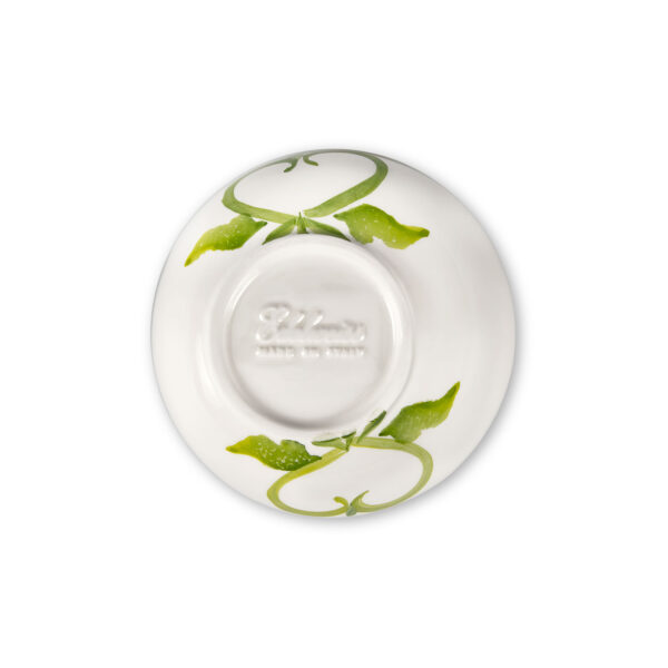Ceramic bowl decorated lemons and green damask 14