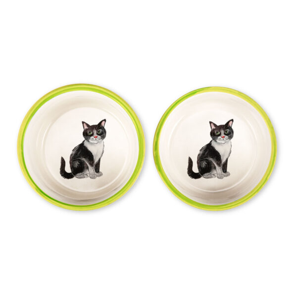 ciotoline-tuxedo-sopra Tuxedo cat bowl set