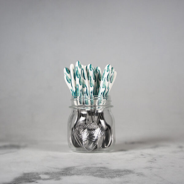 cucchiaini-pesci-tiffany-vaso Teaspoon with fishes