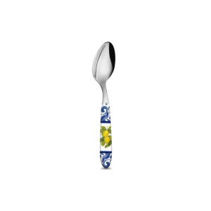 Teaspoon with lemons damask blue
