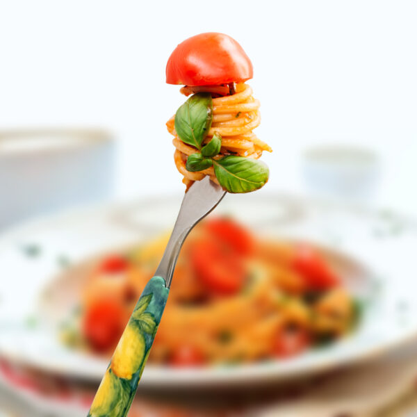 Fork with lemons