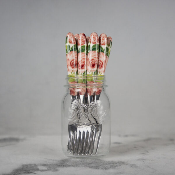 forchette-rose-vaso Fork with roses