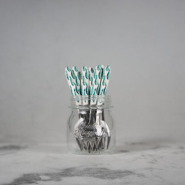 forchettina-pesci-tiffany-vaso Dessert fork with fishes
