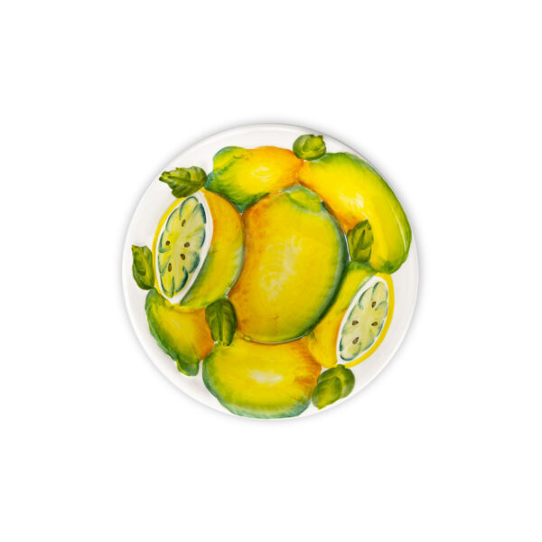 Ceramic bowl decorated with embossed lemons