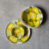 Ceramic bowl decorated with embossed lemons