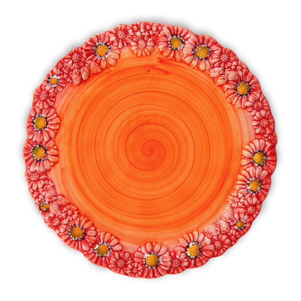 Cake stand big with red daisies