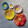 margherite-multipla-misto Big red daisy table centrepiece