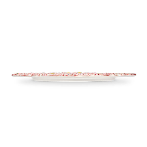 Pink plate with daisies