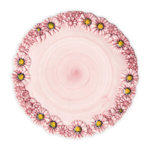 margherite-piatto-grande-rosa-sopra Big cake stand with pink daisies