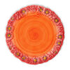 margherite-piatto-grande-rosso-sopra Red plate with daisies