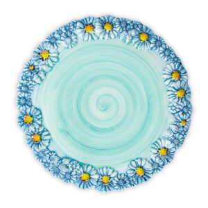 Tiffany plate with daisies