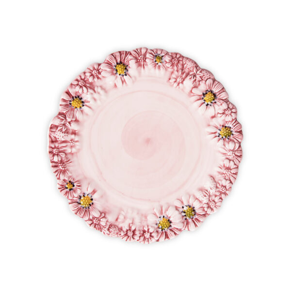 Cake stand small with pink daisies