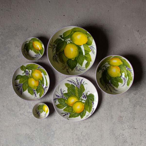 Bowl Ø14 with lemons and lavender